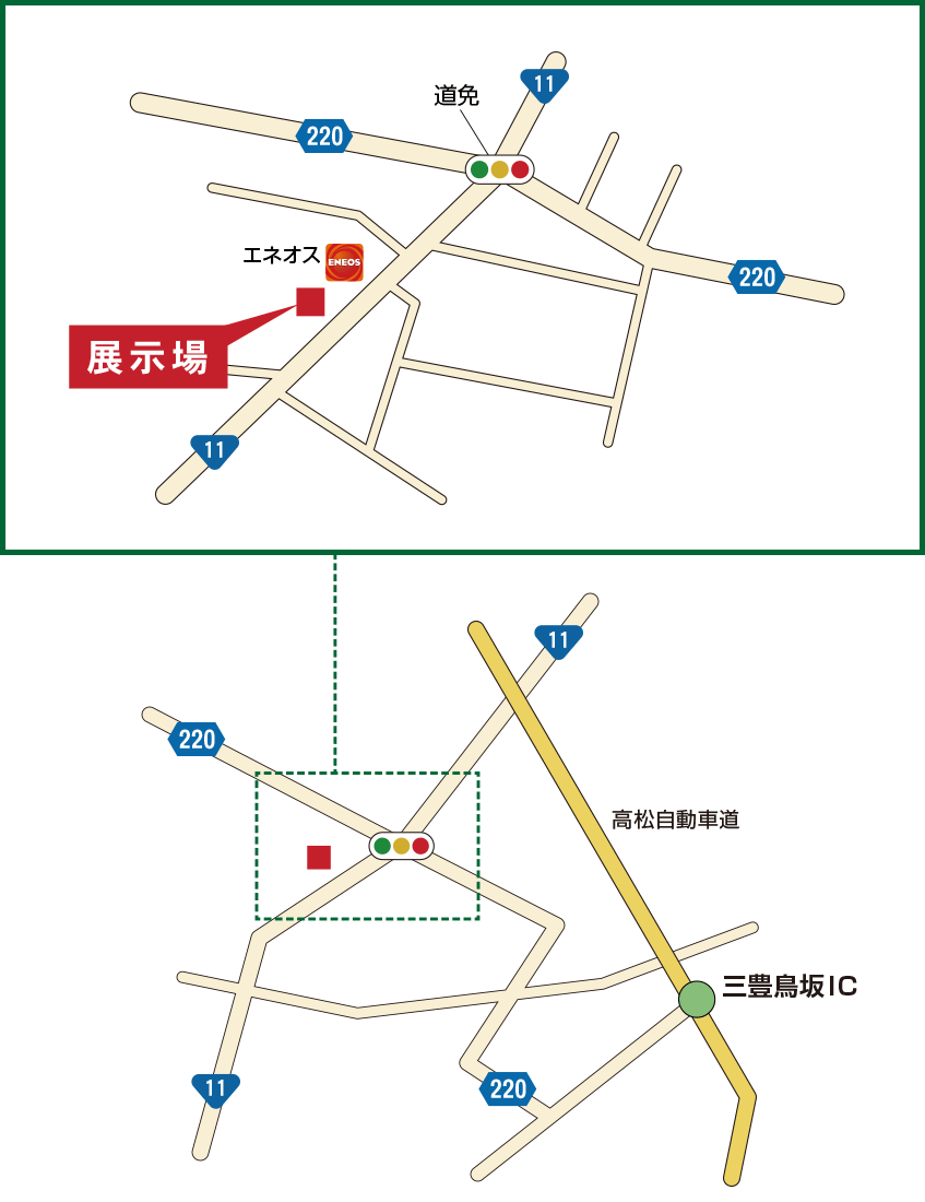中古ユニットハウス四国店 展示場MAP